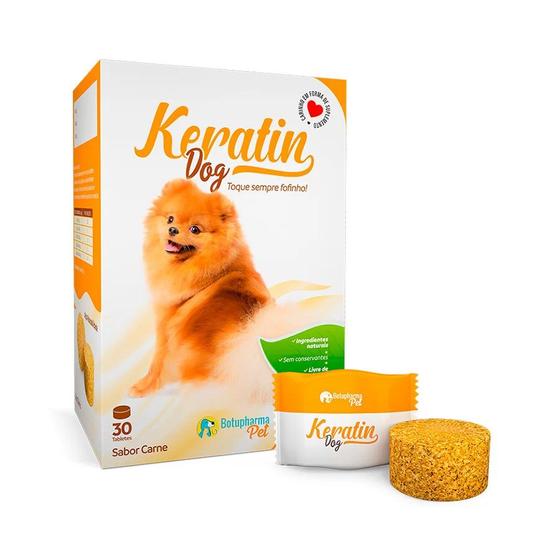 Imagem de Keratin Dog Sabor Carne 30 Tabletes 210g - Botupharma