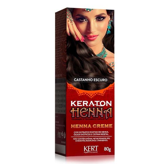 Imagem de Keraton Henna Creme Kert Castanho Escuro