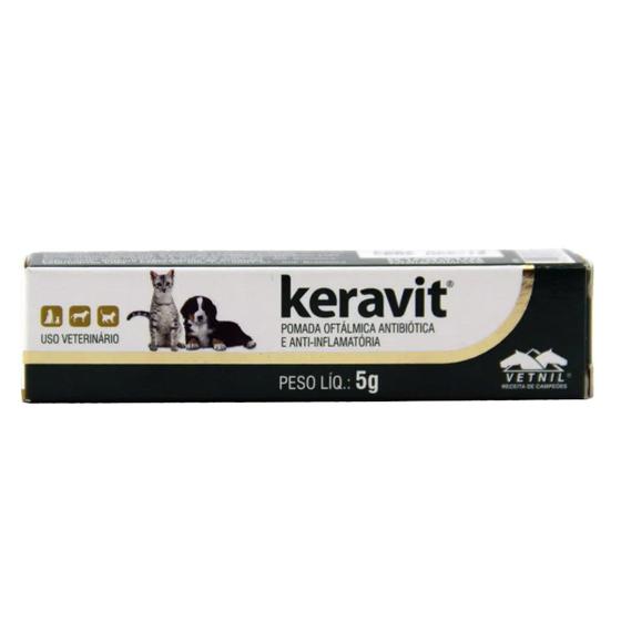 Imagem de Keravit 5g Vetnil Pomada Oftalmologica Cães e Gatos