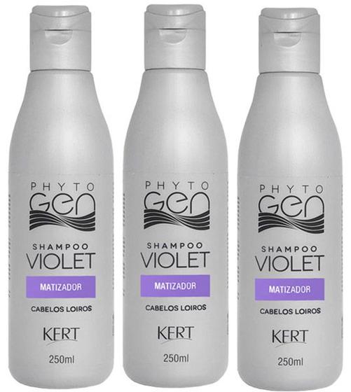 Imagem de Kert  Kit c/3 Shampoo Phytogen Violet Matizador 250ml