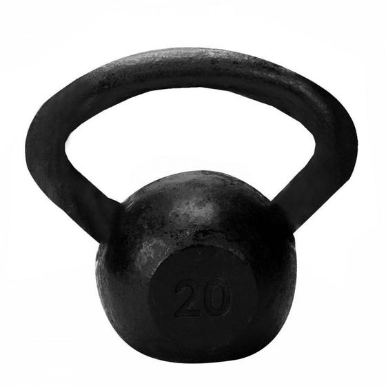 Imagem de Kettlebell 20 Kg em Ferro Fundido Pintado  Mega Peso 