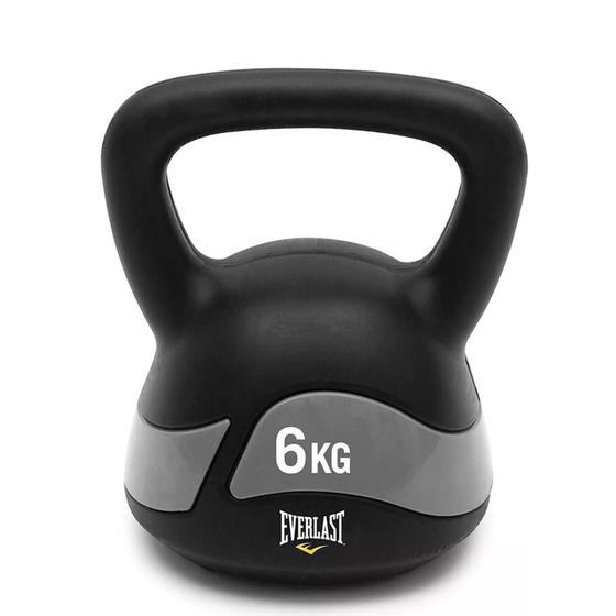 Kettlebell 6Kg Everlast Revestido PVC De Alta Resistência Menor preço em Kettlebell 6Kg Everlast Revestido PVC De Alta Resistência