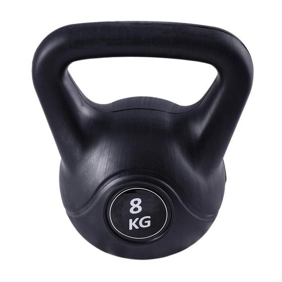 Imagem de Kettlebell Black Cimento Peso Academia 8 Kg Preto