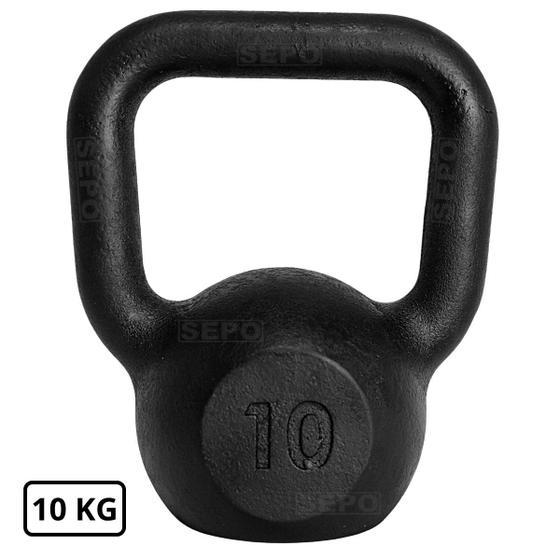 Imagem de Kettlebell de Ferro Fundido Pintado 10 Kg Preto