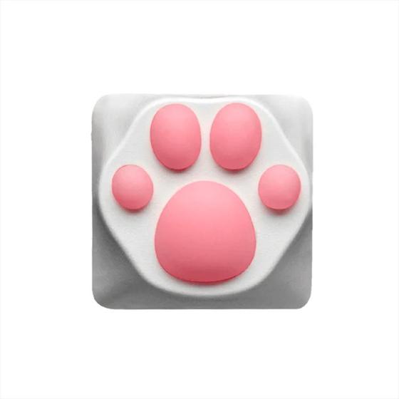 Imagem de Keycap Tecla Gamer Zomoplus Kitty Paw White Pink