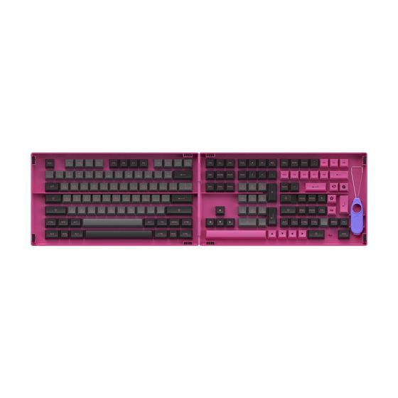 Imagem de Keycaps Asa Pbt Double Shot Kit 197 Teclas Black Rose