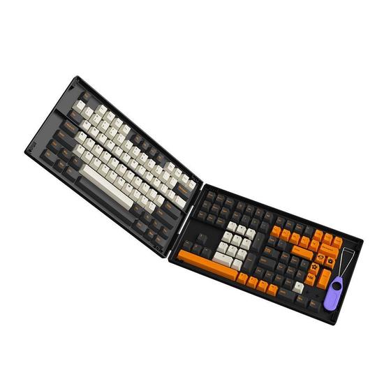 Imagem de Keycaps Pbt Double Shot Kit Com 229 Teclas Carbon Retro Akko