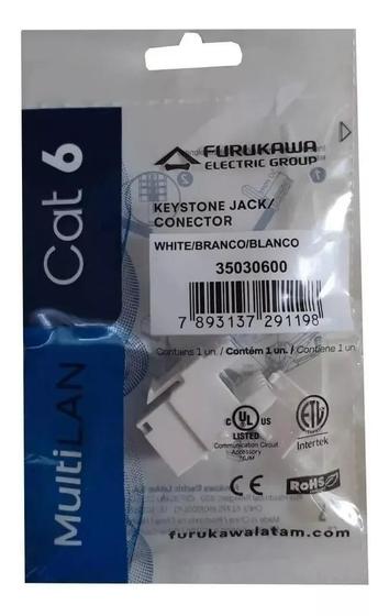 Imagem de Keystone Rj45 Cat6 Branco Multilan Furukawa