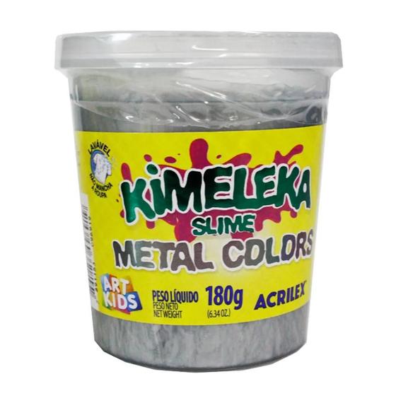 Imagem de Kimeleka Geleca Slime Metal Colors Art Kids Prata