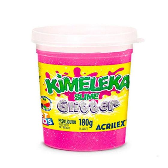 Imagem de Kimeleka Slime Art Kids c/ glitter 180g Rosa 208 Acrilex