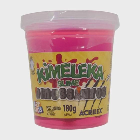 Imagem de Kimeleka Slime Dinossauros Rosa Art Kids 180g - Acrilex