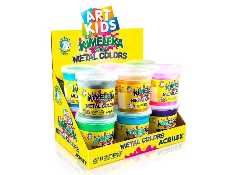 Imagem de Kimeleka Slime Metal Colors 180G Acrilex 12 Uns