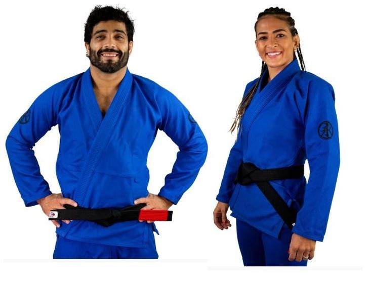 Imagem de Kimono Cambiável Calça Rip Stop Vagui U.L.2 Jiu Jitsu Azul  Keiko