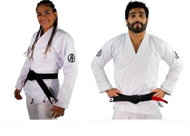 Imagem de Kimono Cambiável Calça Rip Stop Vagui U.L.2 Jiu Jitsu Branco  Keiko