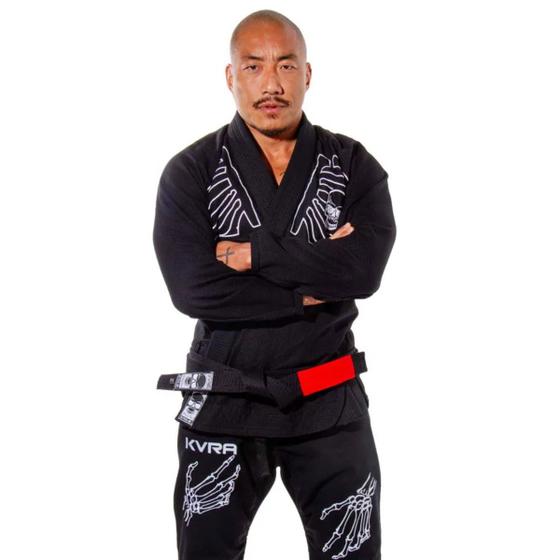 Imagem de Kimono de Jiu Jitsu KVRA Chest Poly Preto