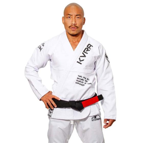 Imagem de Kimono de Jiu Jitsu KVRA King Branco A4