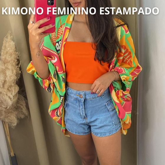 Imagem de Kimono Estampado Feminino