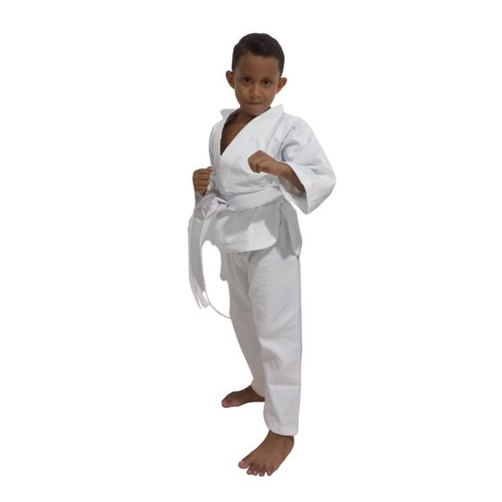 Kimono Infantil Judo Jiu Jitsu Kids + Faixa Menor preço em Kimono Infantil Judo Jiu Jitsu Kids + Faixa