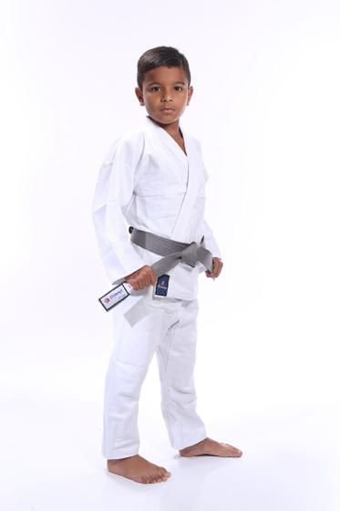 Imagem de Kimono Jiu Jitsu e Judô Combate Infantil Branco Com Faixa Branca Torah