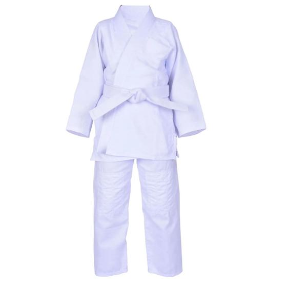 Kimono Jiu jitsu Infantil Reforçado Liso + Faixa Branca Menor preço em Kimono Jiu jitsu Infantil Reforçado Liso + Faixa Branca