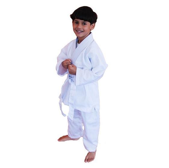 Imagem de Kimono Jiu-Jitsu Judô Infantil 1 Fit Promocional Branco