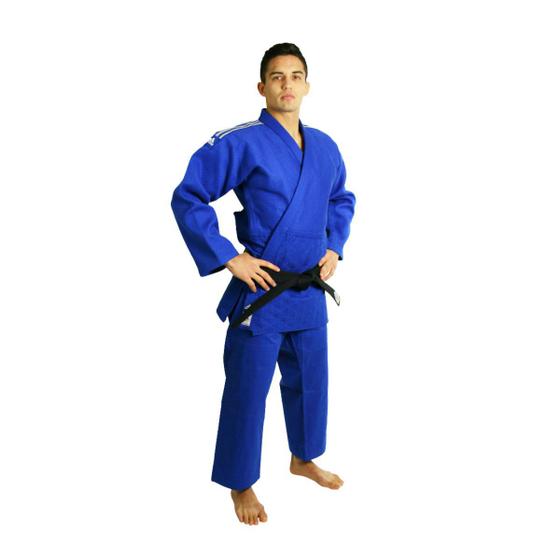 Imagem de Kimono Judô Adidas Champion II Azul Com Novo Selo Eletronico Da Ijf