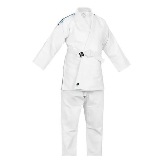 Imagem de Kimono Judo adidas Contest J650 Branco Listas Degradê