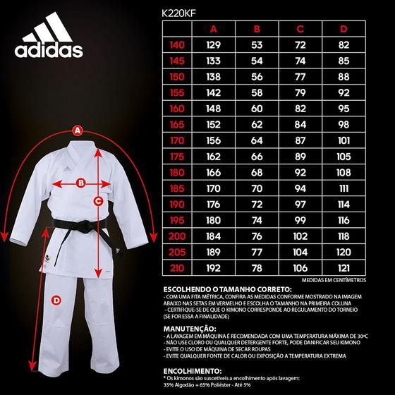 Kimono Karatê Adidas K220KF Kumite Fighter com selo WKF Menor preço em Kimono Karatê Adidas K220KF Kumite Fighter com selo WKF