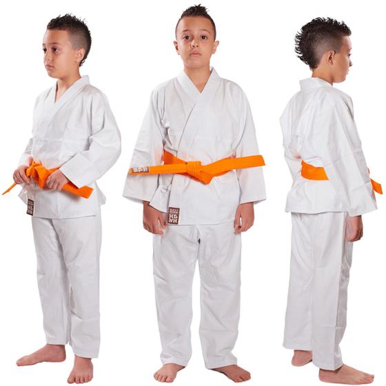 Imagem de Kimono Karatê Reforçado Com Faixa Simples Haganah Infantil Feminino Masculino