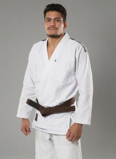 Imagem de Kimono yama trançado leve branco adulto - unisex - a3 -branco