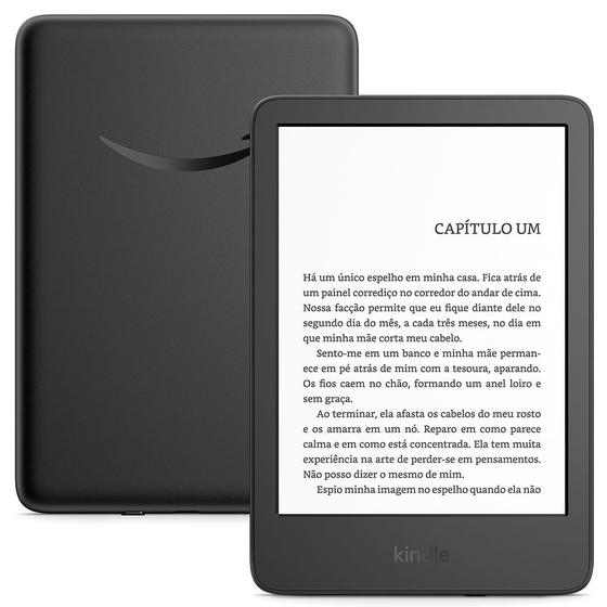 Imagem de Kindle 16GB modelo2024, tela antirreflexo, troca de página rápida, luz ajustável e bateria longa duração, Cor Preto