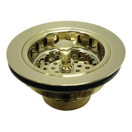 Imagem de Kingston Brass KBS1002 Made to Match Basket Strainer, 4-1/2", Latão Polido