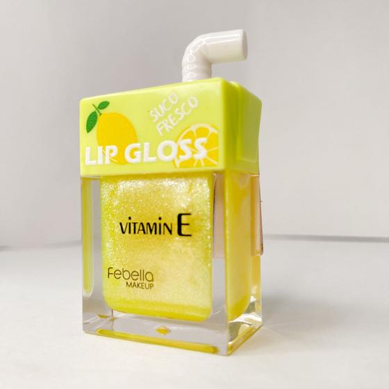 Imagem de Kip 3 lip gloss caixinha de suco vitamina E cheiro suave de frutinha brilho natural