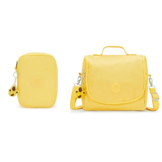 Kipling Estojo 100 Pens e Lancheira Termica Amarelo Sol Kit Menor preço em Kipling Estojo 100 Pens e Lancheira Termica Amarelo Sol Kit