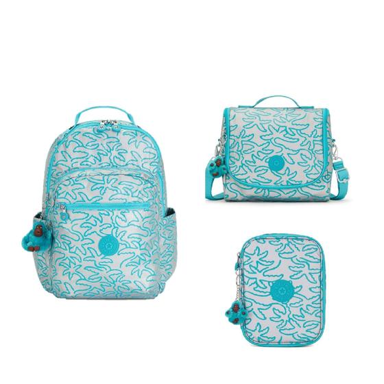 Imagem de Kipling Mochila Seoul + Lancheira Kichirou + Estojo 100 Pens