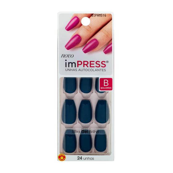 Imagem de Kiss New York Impress Bailarina Unhas Autocolantes - Sapphire BIPAM516BR