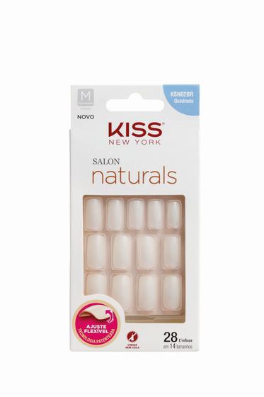 Kiss New York Unhas Postiças Salon Naturals Quadrado Médio Menor preço em Kiss New York Unhas Postiças Salon Naturals Quadrado Médio