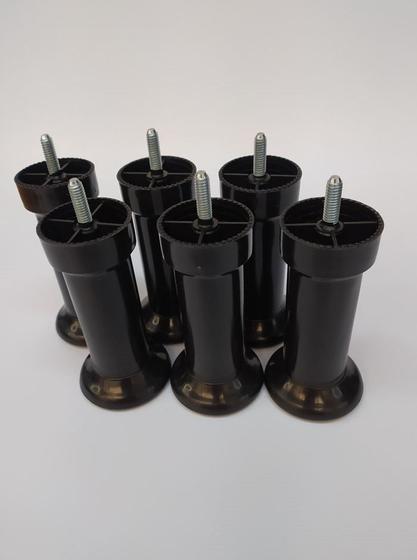 Imagem de Kit 01 - de pés fixos para cama box colchão solteiro cor preta