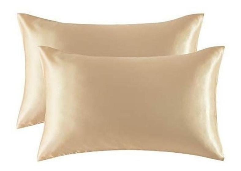Imagem de Kit 01 Fronha De Cetim (01 Unidade) Anti Frizz Macio 50cm x 70cm Com Zíper