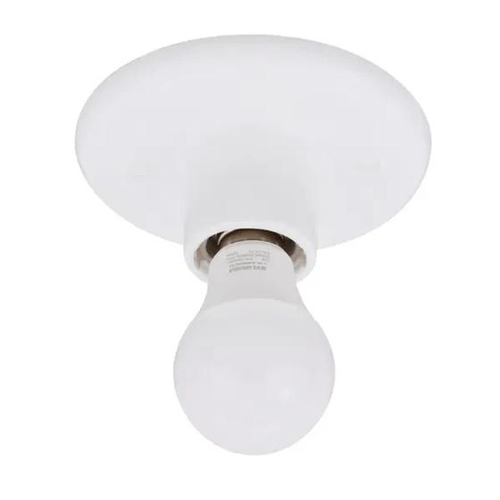 Imagem de Kit 01 Plafon Pvc Branco E27 + 01 Lampada Led Bulbo 9w 6500k Bivolt