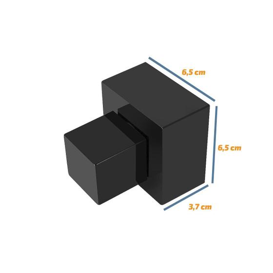 Imagem de Kit 02 Acabamento Reg 50 Gaveta Quadrado Black Abs Deca