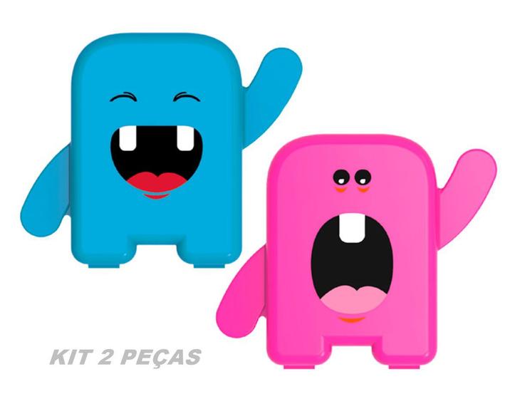 Imagem de Kit 02 Album Dental Porta Dente de Leite Infantil Azul Rosa