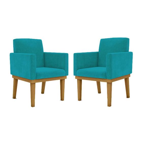 Imagem de Kit 02 Cadeiras Com Base Mesa De Estudos Poltrona Decorativa
