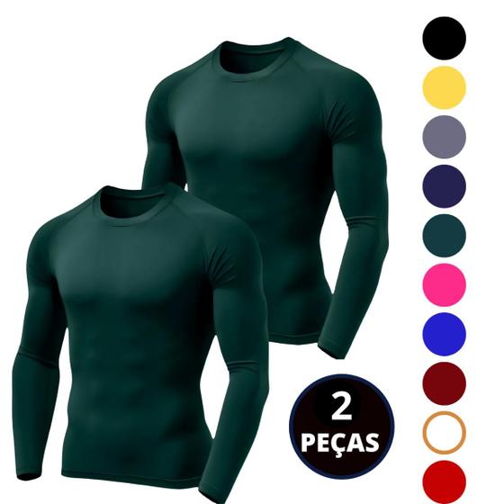 Imagem de Kit 02 Camiseta Térmica Proteção UV Manga Longa