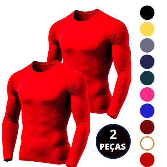 Imagem de Kit 02 Camiseta Térmica Proteção UV Manga Longa