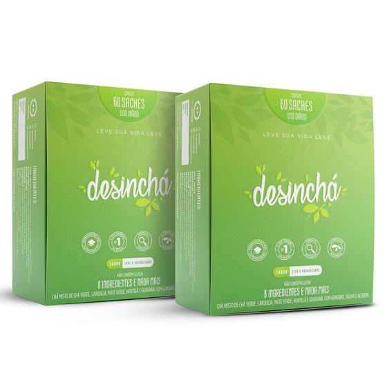 Imagem de Kit 02 Chás Desinchá Dia- 60 Sachês