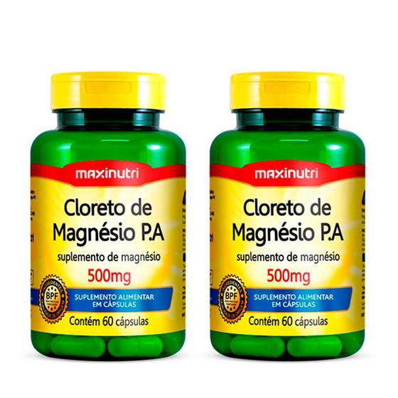 Imagem de kit 02 Cloreto de Magnesio P.A 500mg com 60 Capsulas Loja Maxinutri