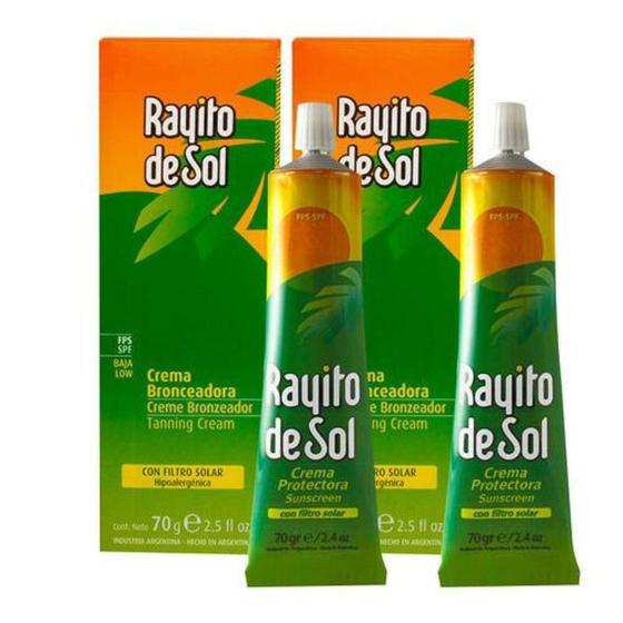 Imagem de Kit 02 Creme Bronzeador Rayito De Sol Fps 6 70G (Cada Tubo)