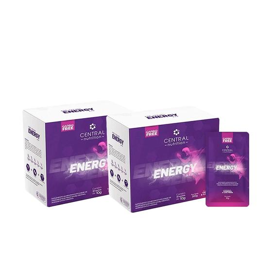 Kit 02 energy atp 10g com 30 sachês tangerina central nutrition