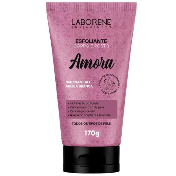 Imagem de Kit 02 Esfoliante Corporal e Facial Amora Laborene 170g